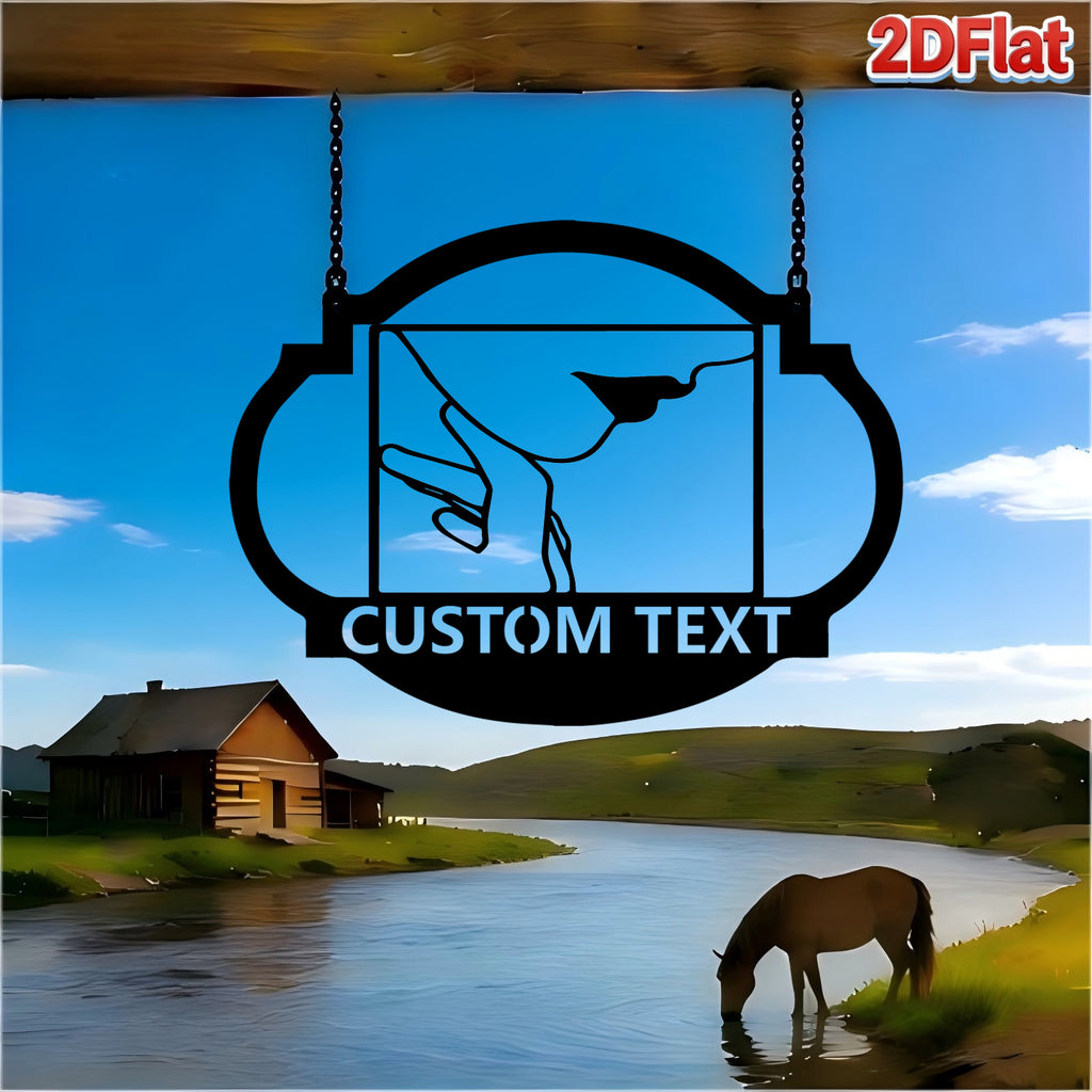 Custom Hand Gesture Metal Sign