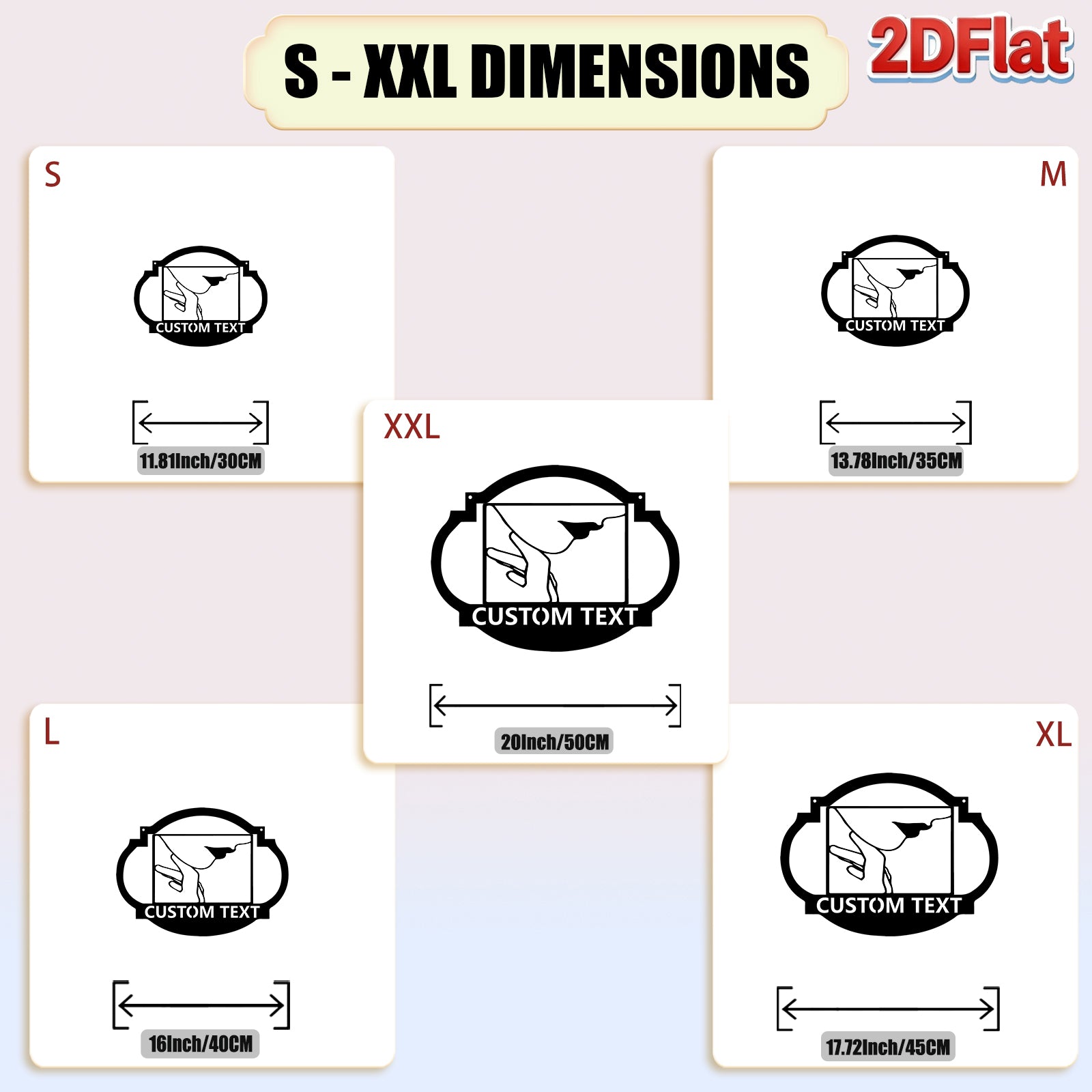 Custom Hand Gesture Metal Sign