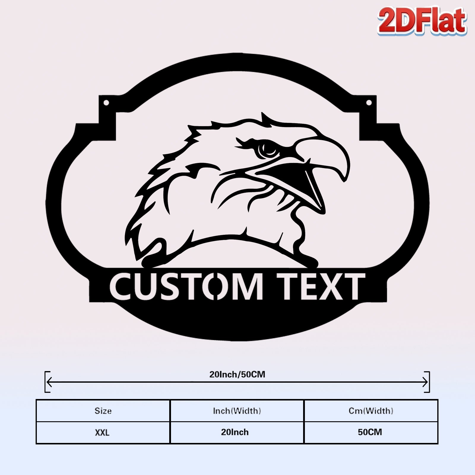 Custom Eagle Head Metal Sign