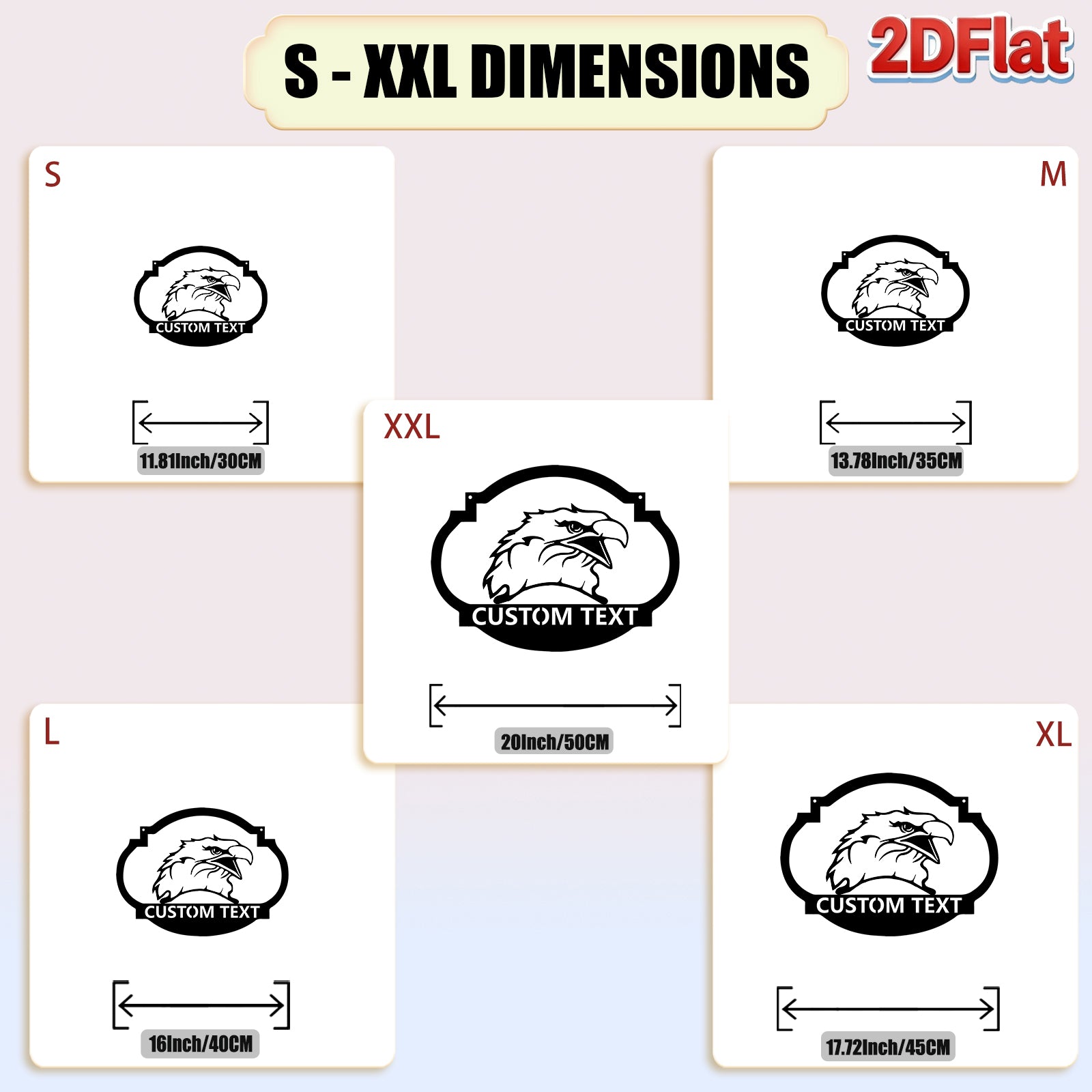 Custom Eagle Head Metal Sign