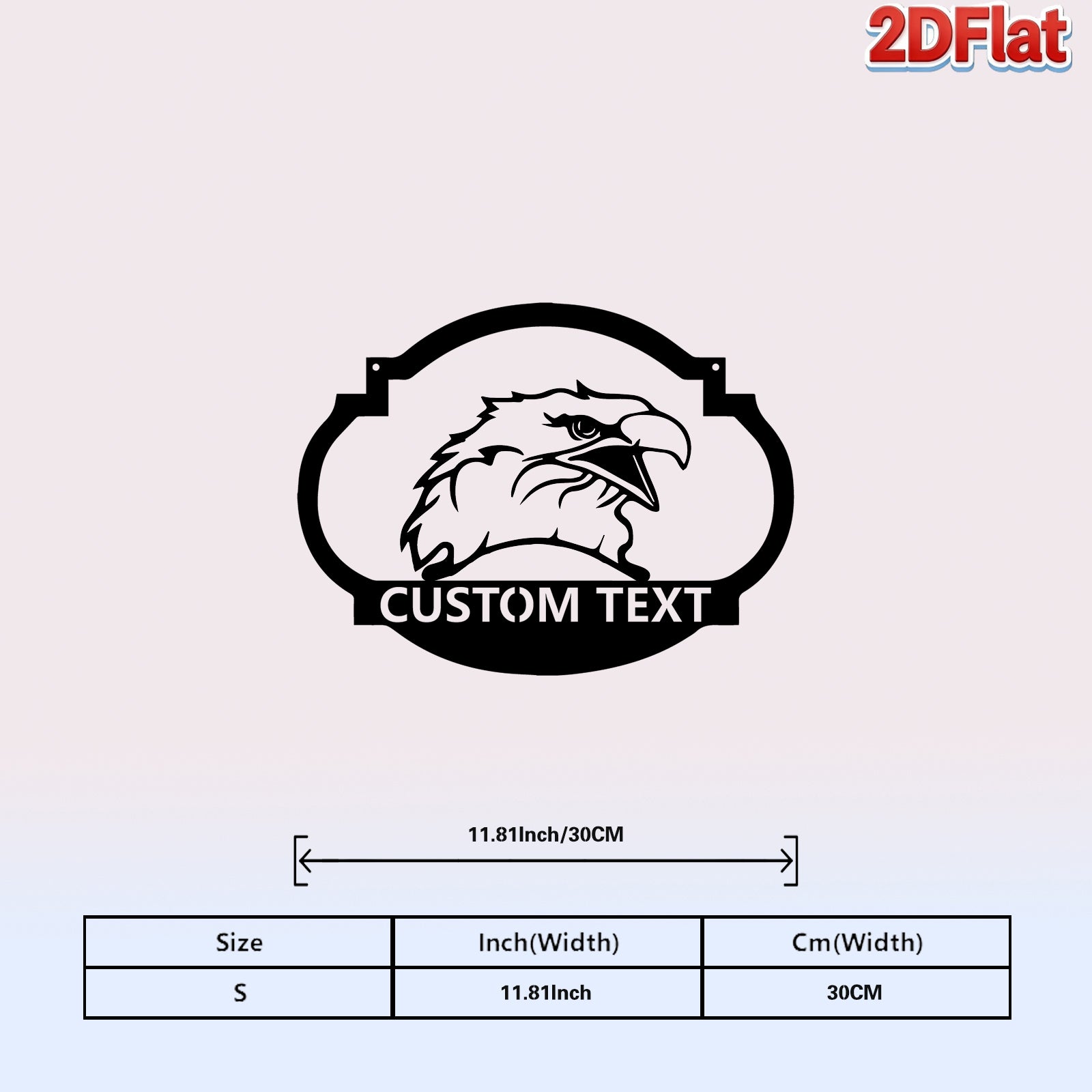 Custom Eagle Head Metal Sign