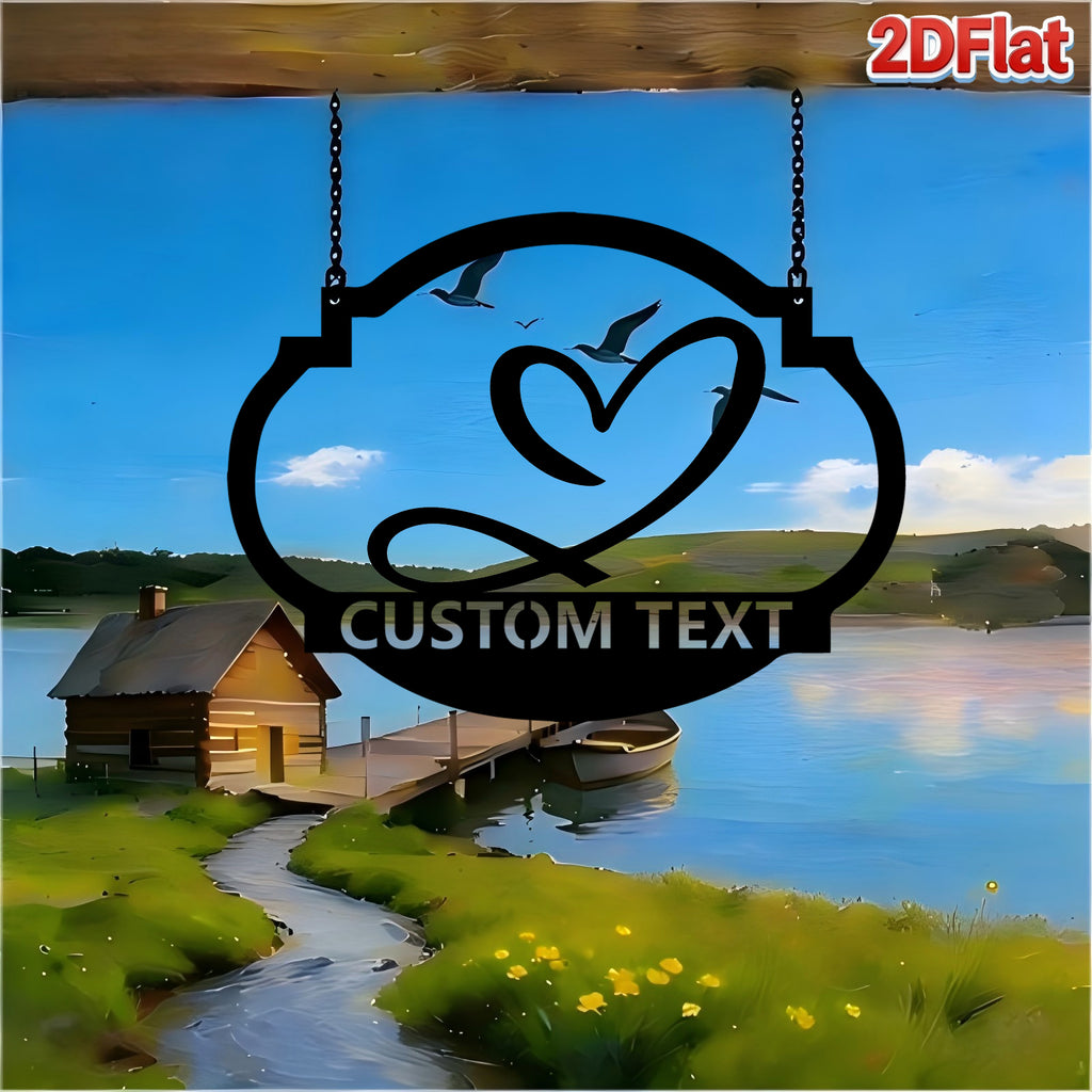 Custom Heart & Infinity Symbol Metal Sign