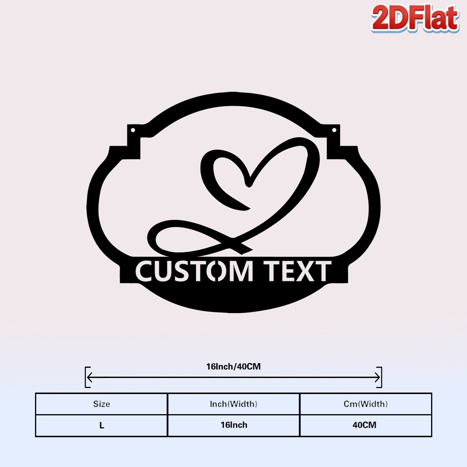 Custom Heart & Infinity Symbol Metal Sign