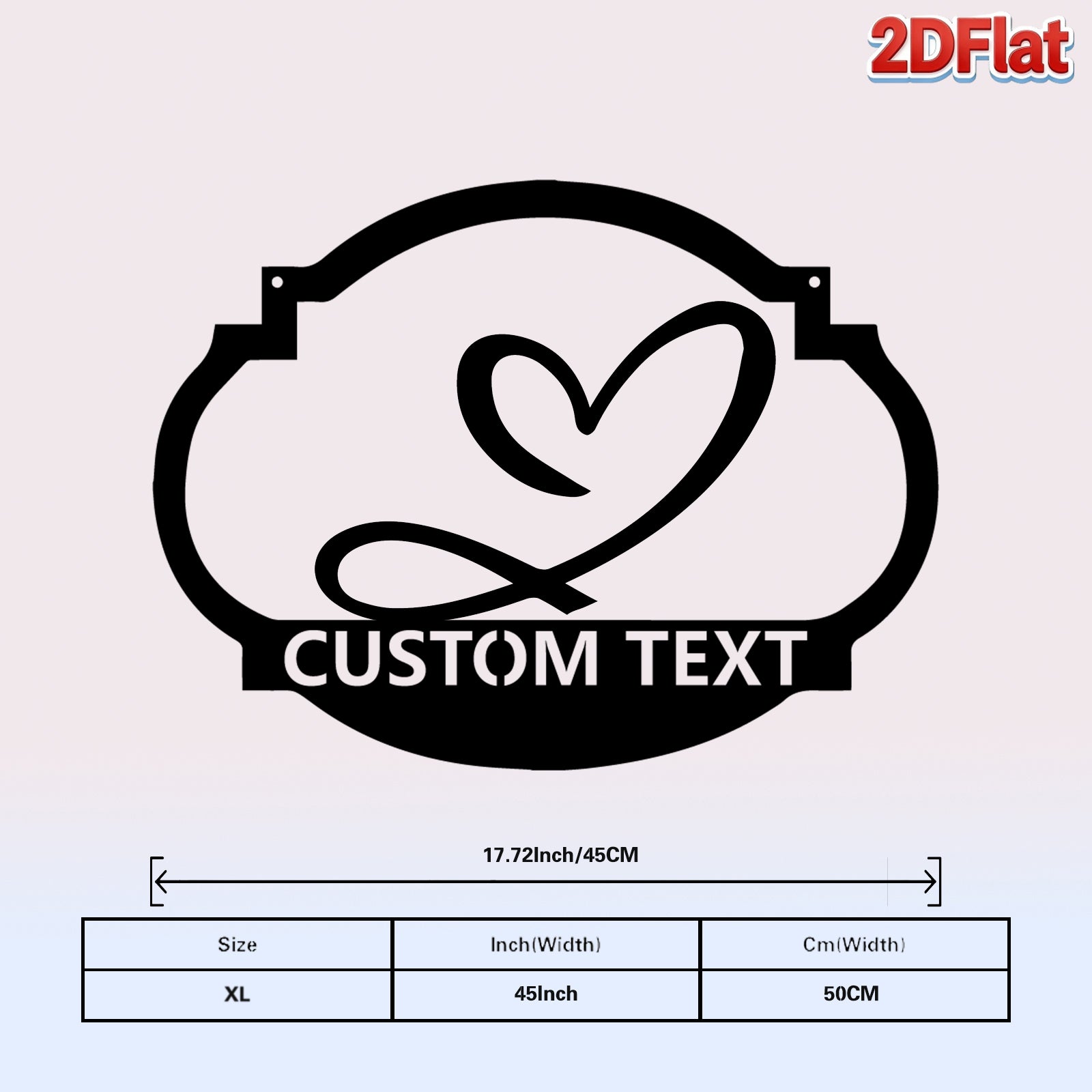 Custom Heart & Infinity Symbol Metal Sign