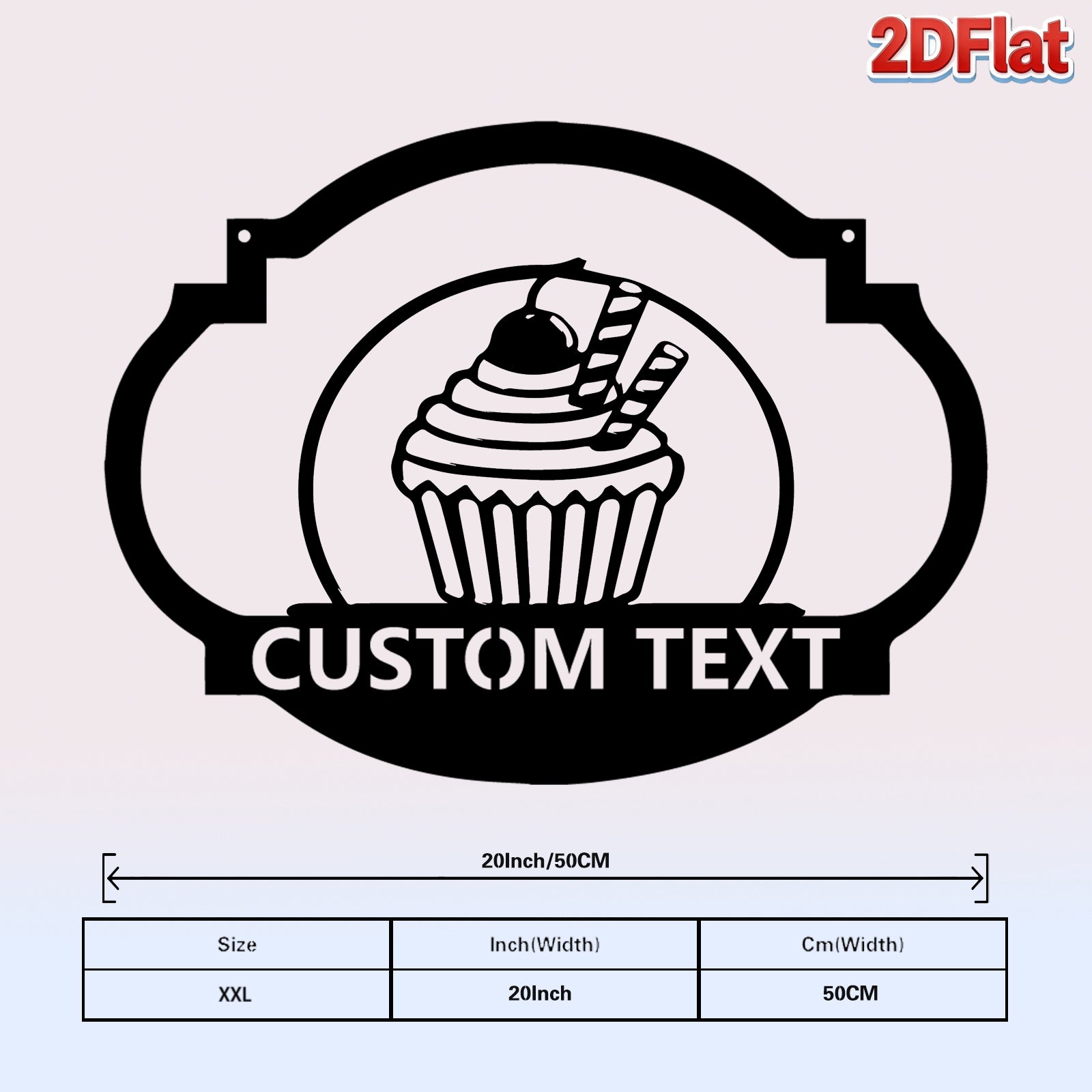 Custom Cupcake with Cherry Metal Sign