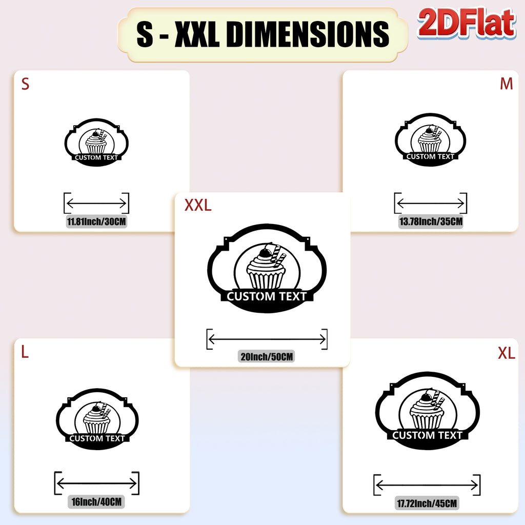 Custom Cupcake with Cherry Metal Sign