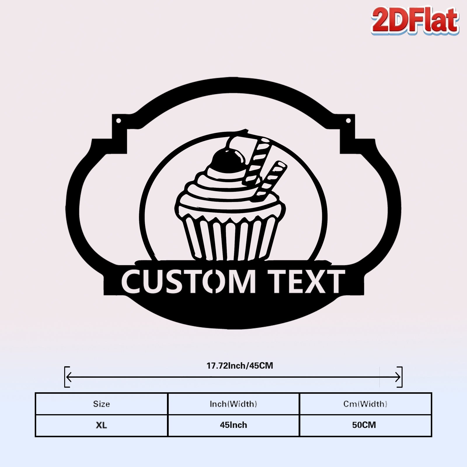 Custom Cupcake with Cherry Metal Sign