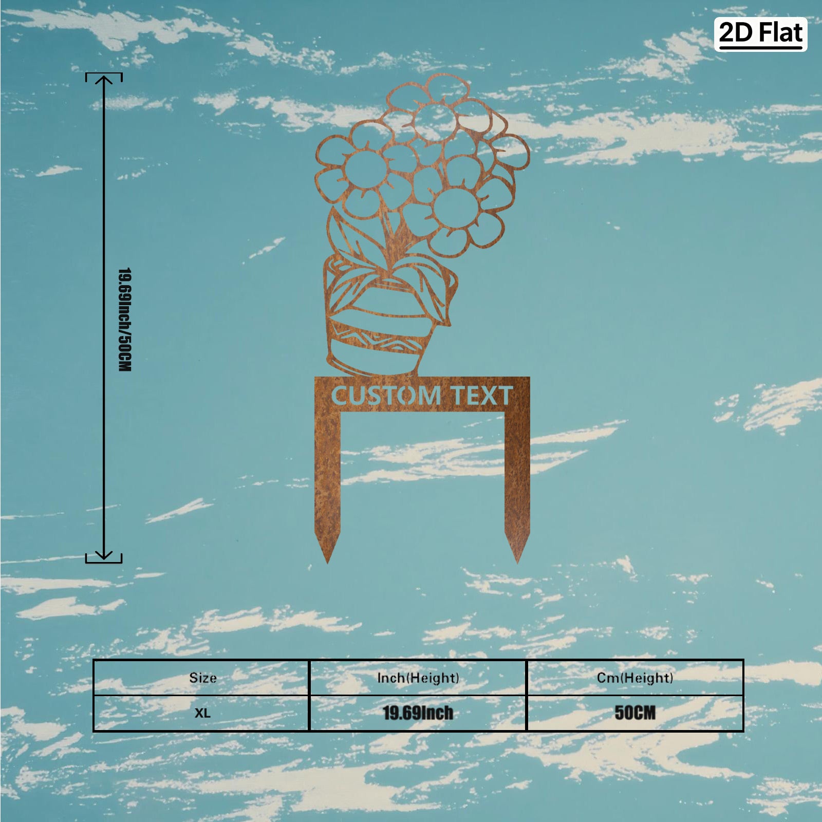 Bespoke Daisy Bouquet Metal Stake
