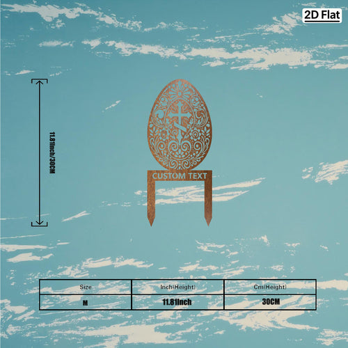 Custom Cross & Anchor Easter Egg Metal Stake