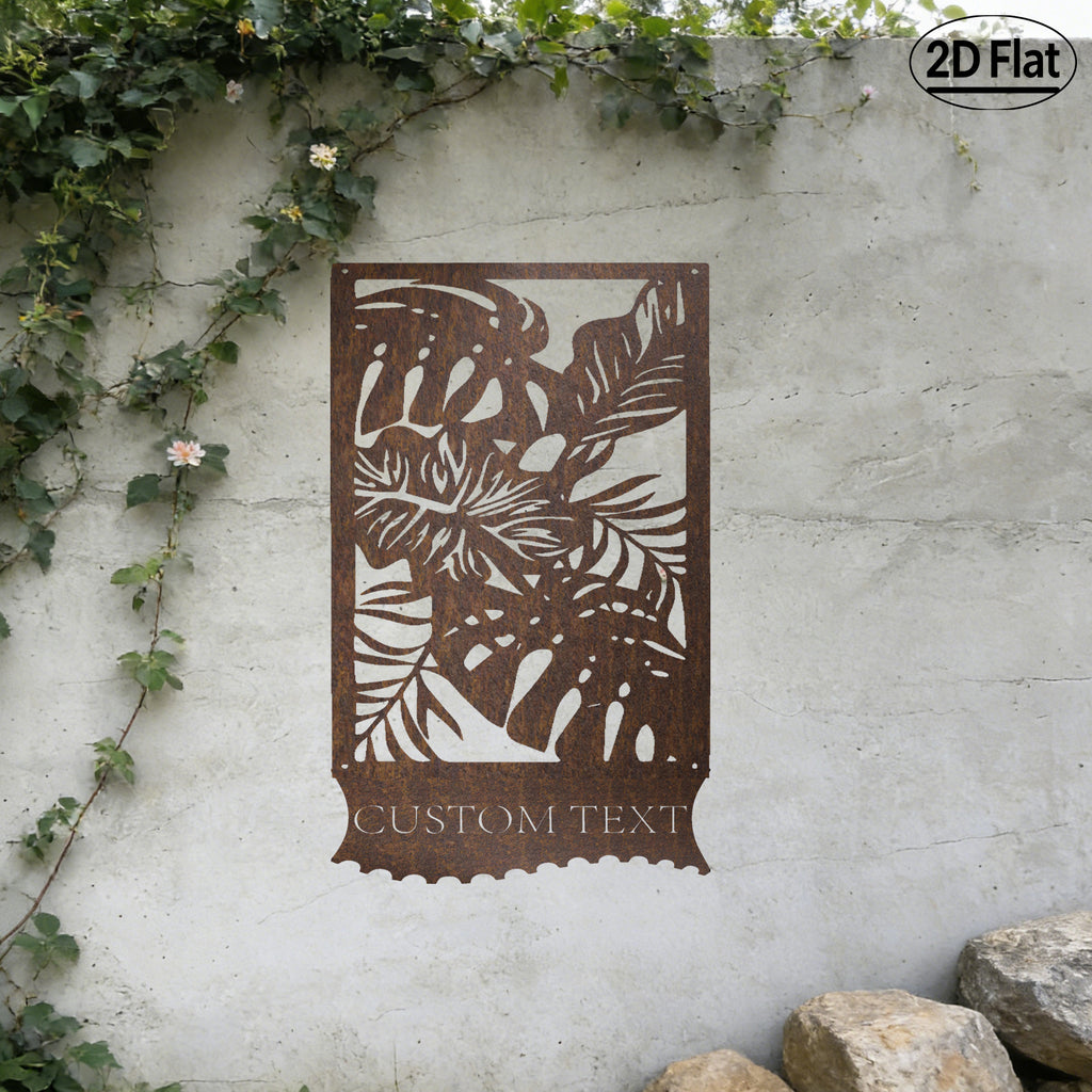 Custom Monstera Leaf Metal Wall Sculpture