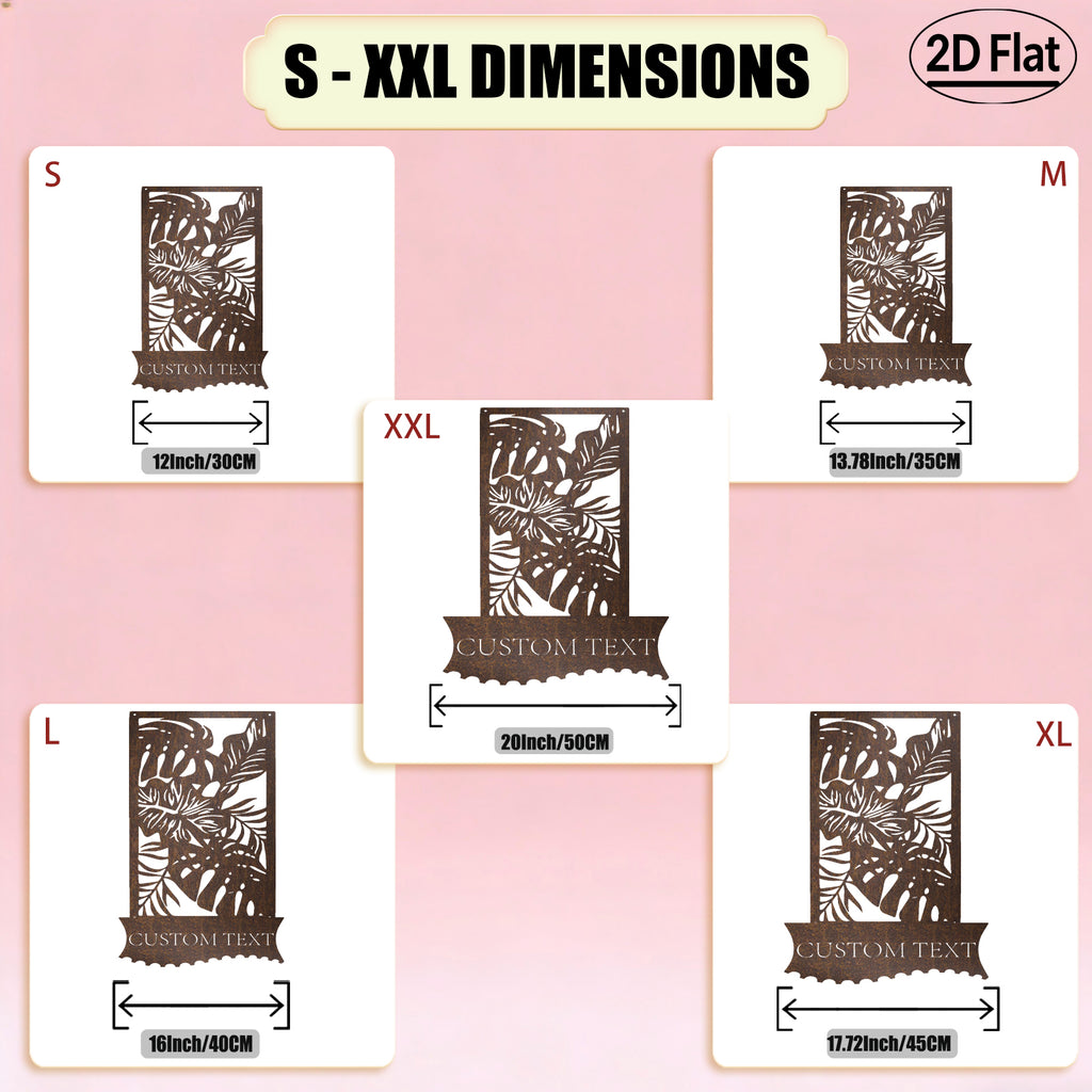Custom Monstera Leaf Metal Wall Sculpture