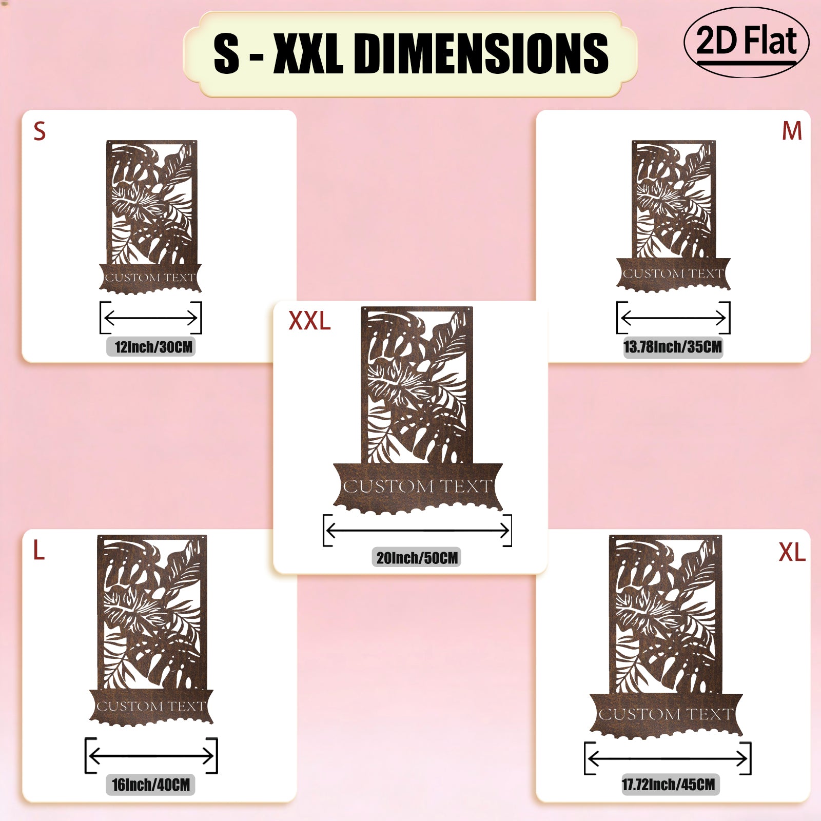 Custom Monstera Leaf Metal Wall Sculpture