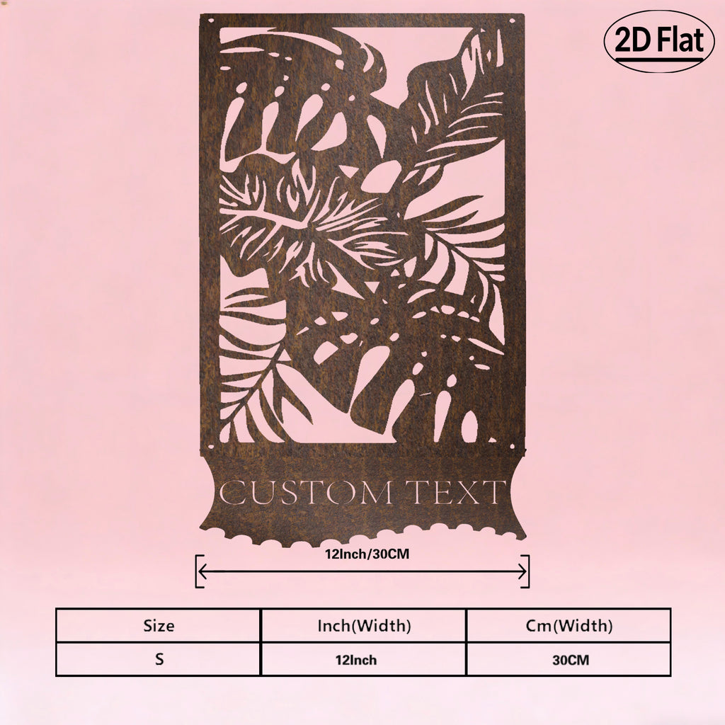 Custom Monstera Leaf Metal Wall Sculpture