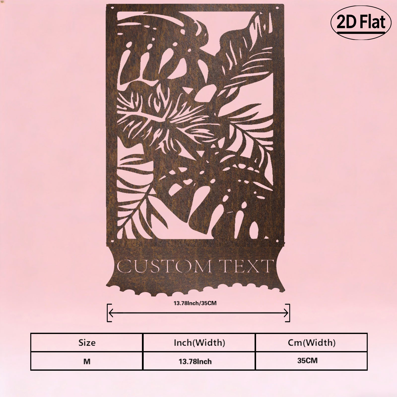 Custom Monstera Leaf Metal Wall Sculpture