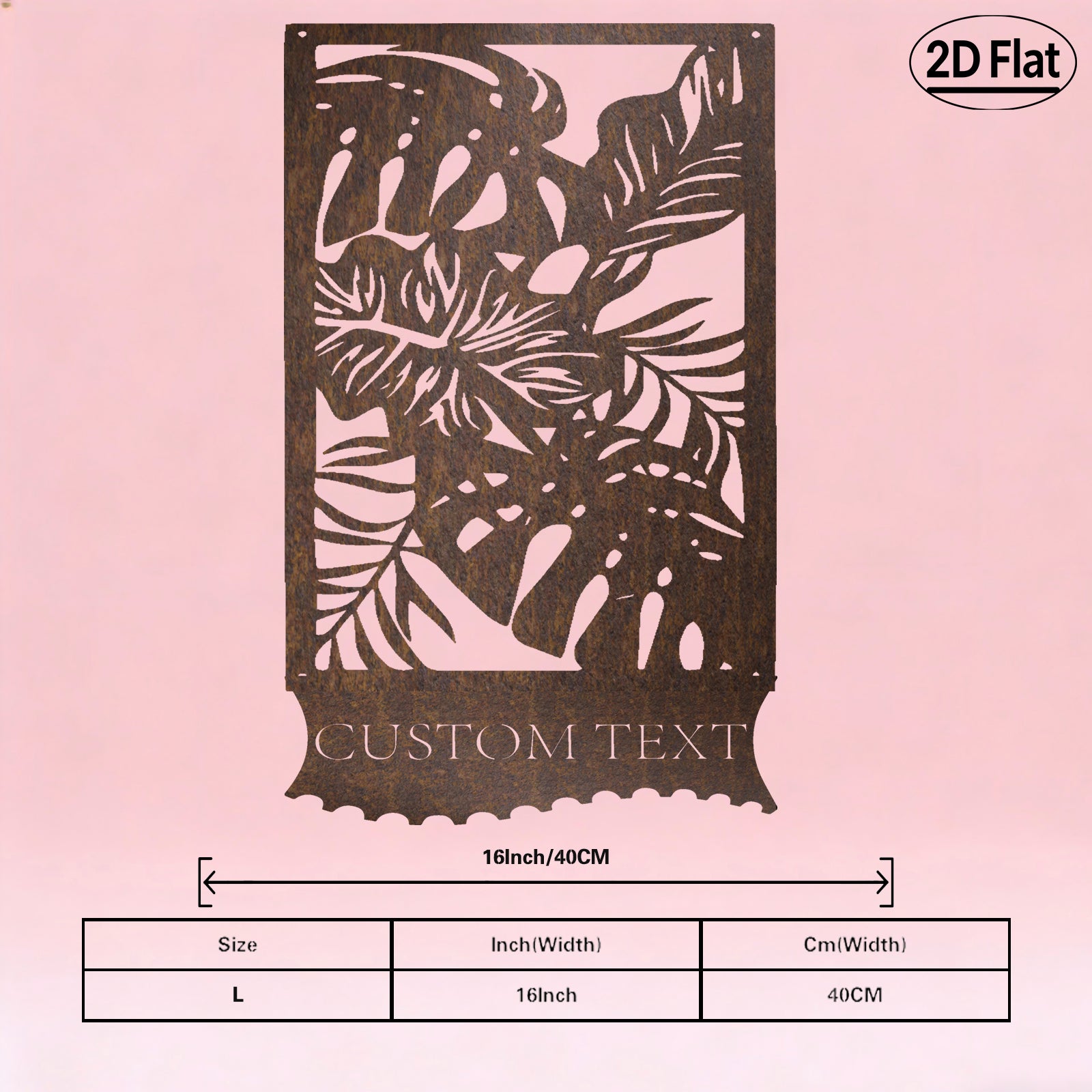 Custom Monstera Leaf Metal Wall Sculpture