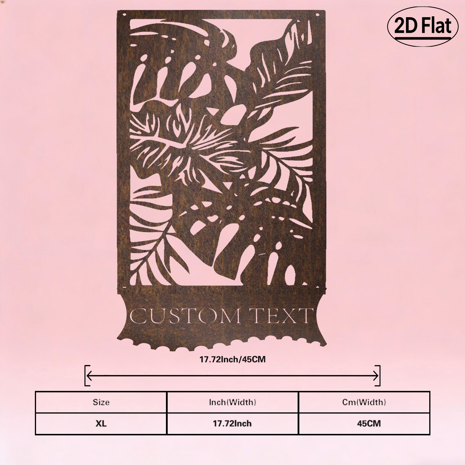 Custom Monstera Leaf Metal Wall Sculpture