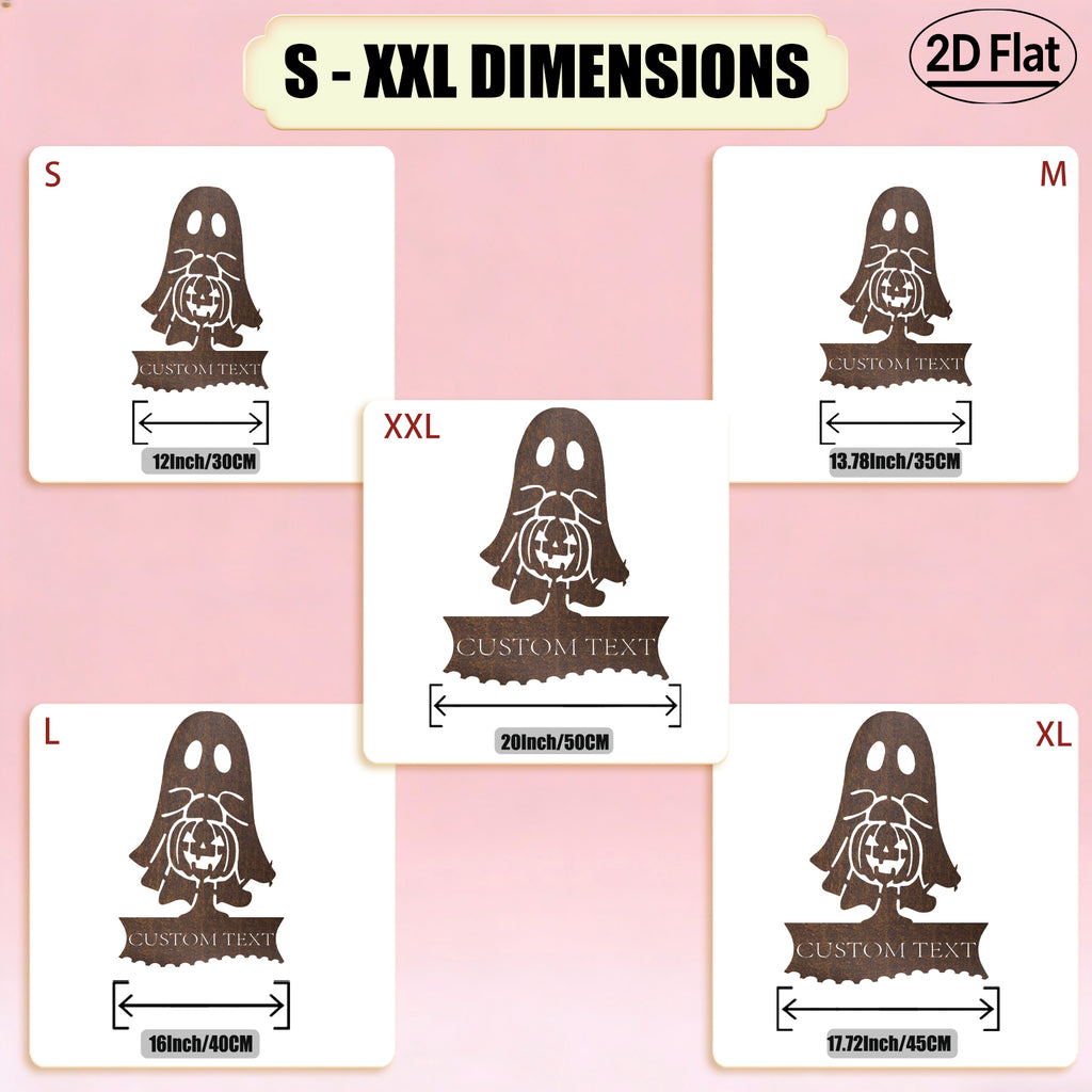 Custom Ghost Jack-o'-lantern Metal Wall Sculpture