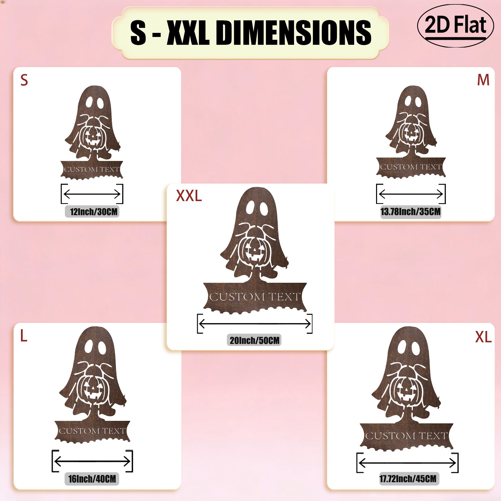 Custom Ghost Jack-o'-lantern Metal Wall Sculpture