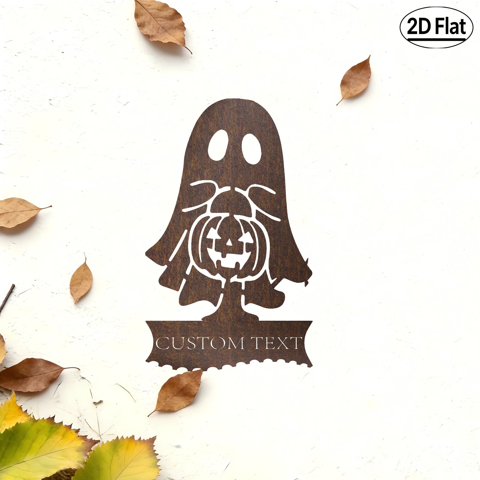 Custom Ghost Jack-o'-lantern Metal Wall Sculpture