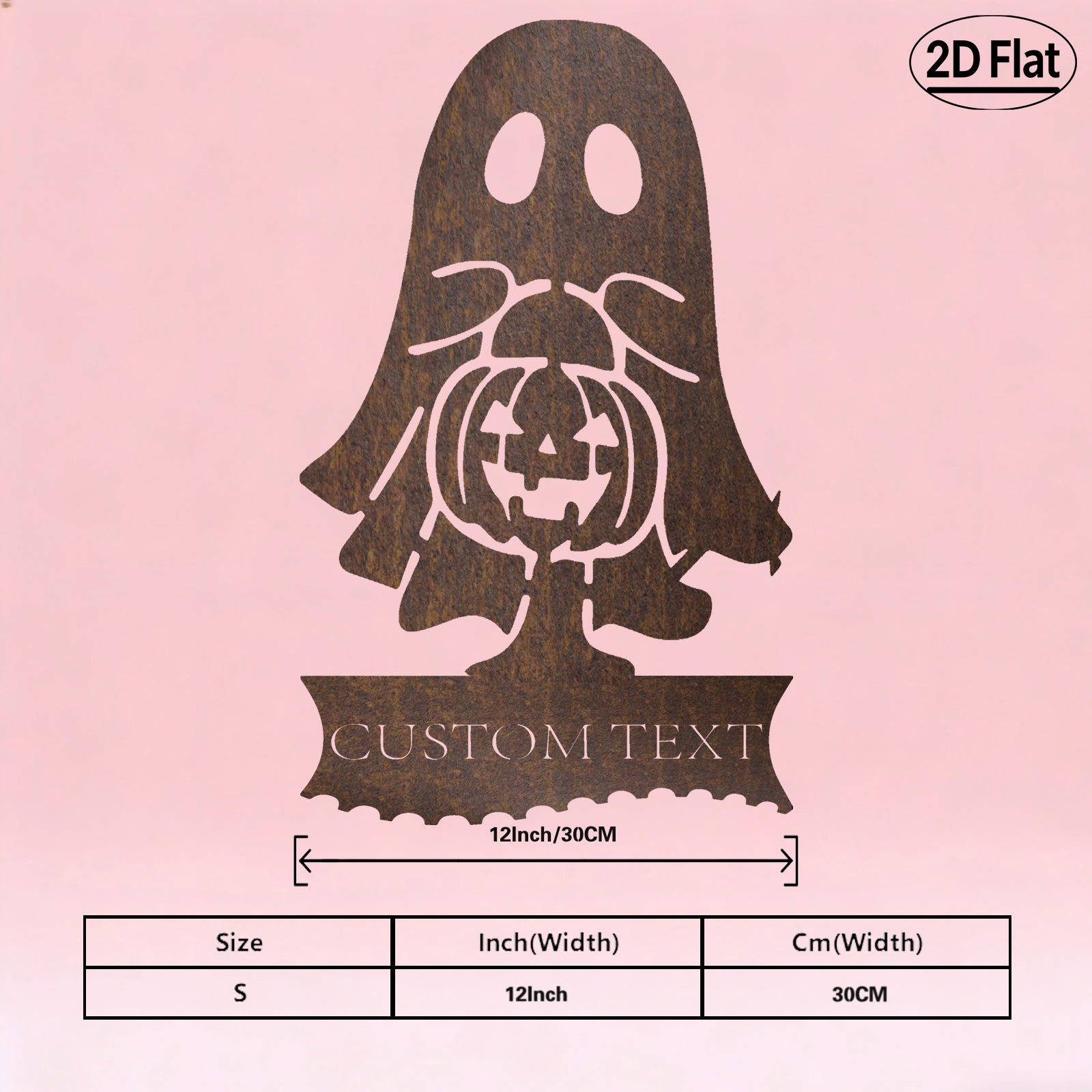 Custom Ghost Jack-o'-lantern Metal Wall Sculpture