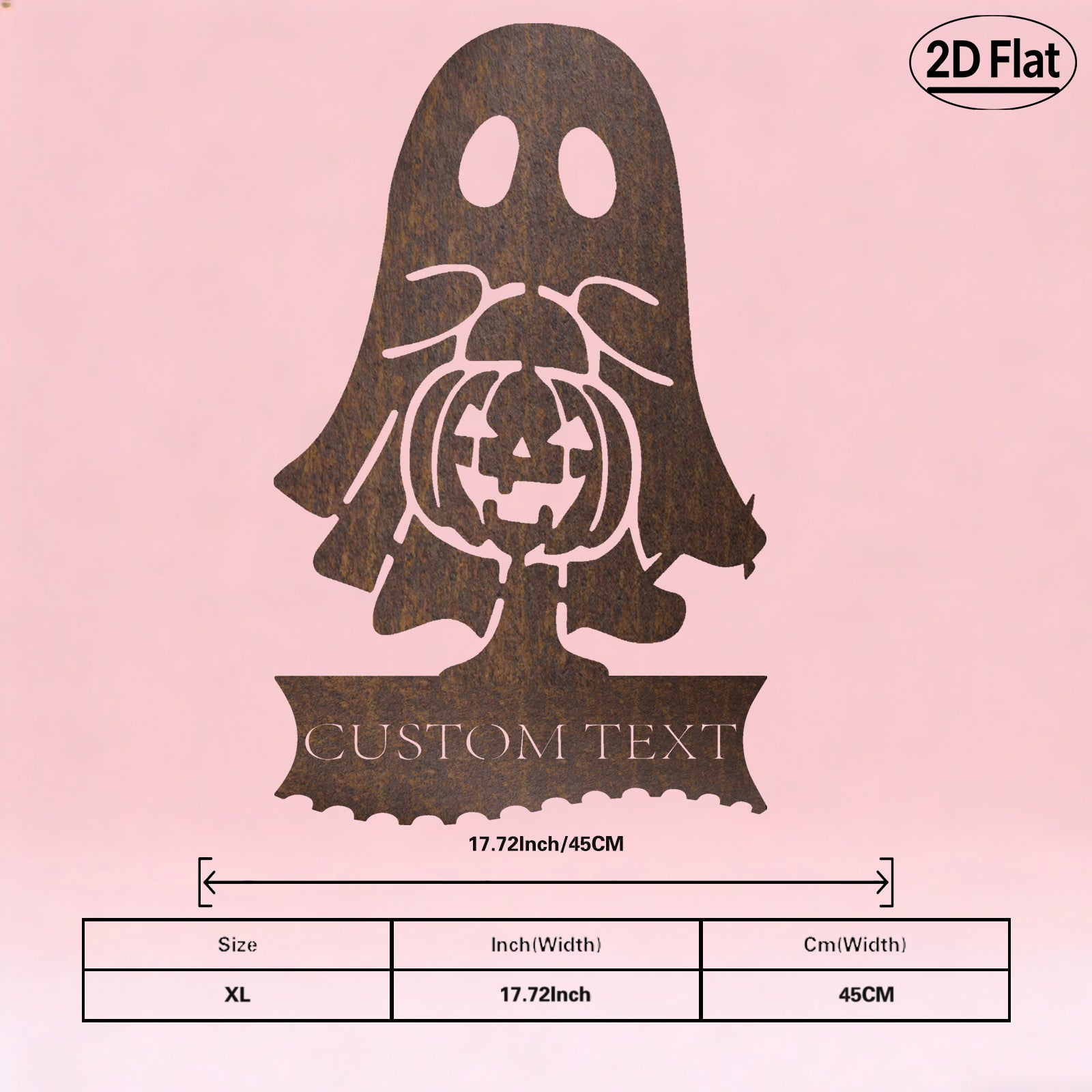 Custom Ghost Jack-o'-lantern Metal Wall Sculpture