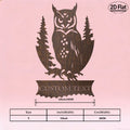 Custom Owl Pine Tree Metal Wall Sculpture
