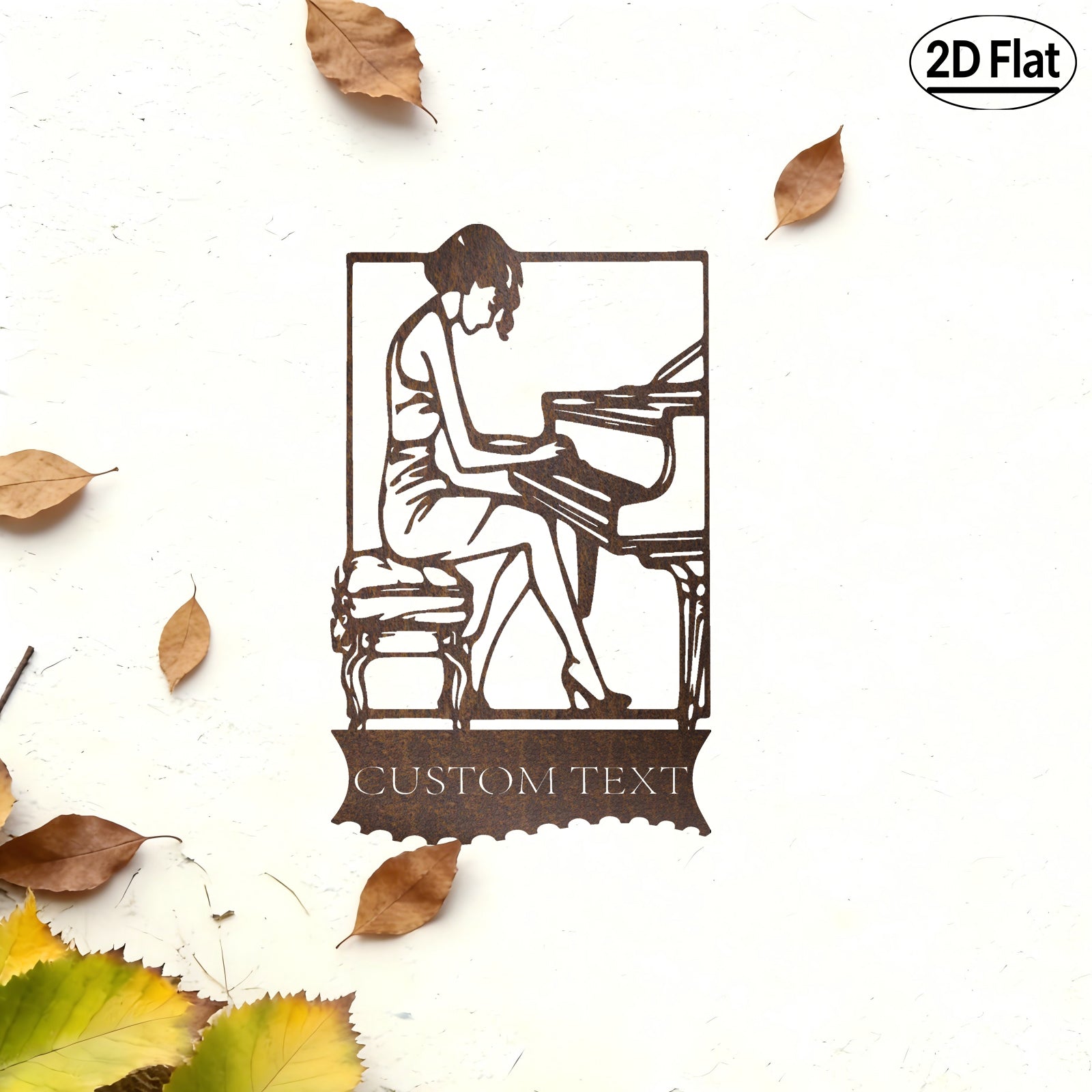 Custom Piano Musician Metal Wall Sculpture