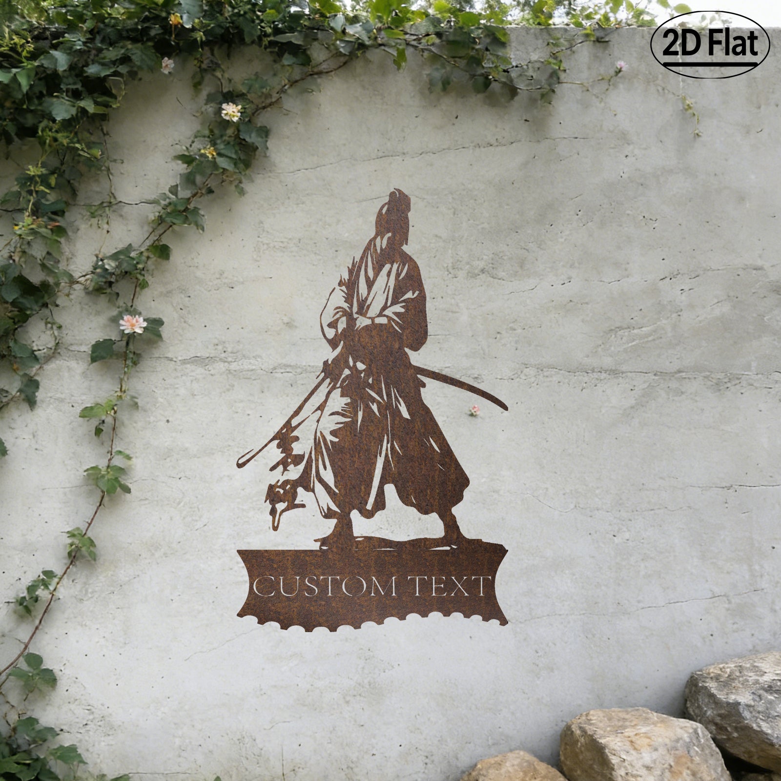 Custom Samurai Katana Metal Wall Sculpture