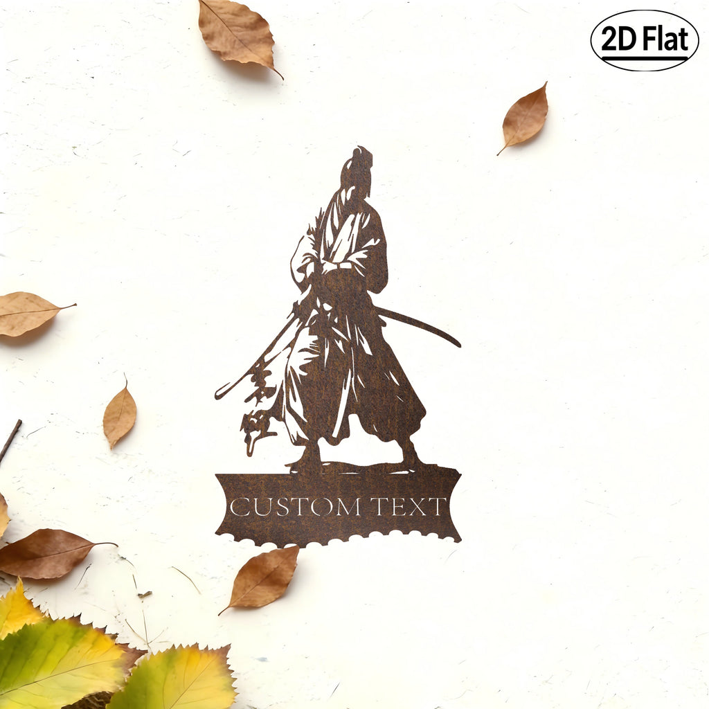 Custom Samurai Katana Metal Wall Sculpture