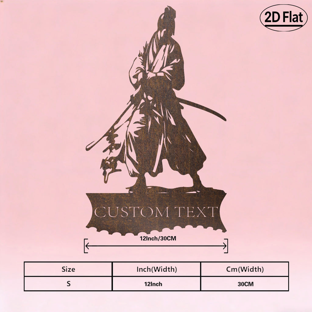 Custom Samurai Katana Metal Wall Sculpture