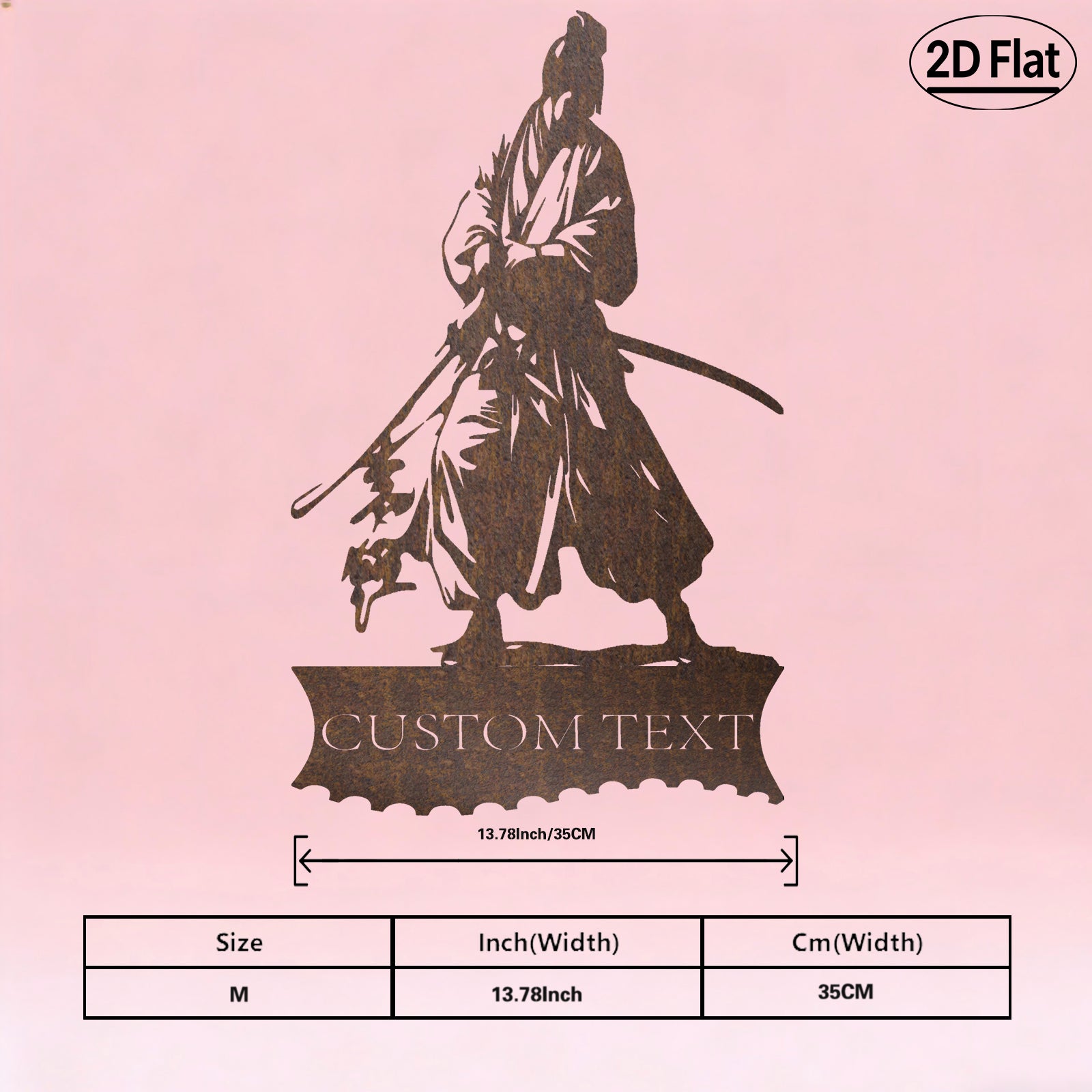 Custom Samurai Katana Metal Wall Sculpture